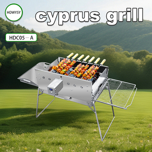 Griglia BBQ Portatile Pieghevole <span class=keywords><strong>a</strong></span> Carbone con Spiedi Rotanti per Auto, Campeggio, Picnic, Giardino e Feste in Spiaggia - Product Image 2