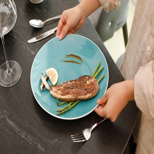 Assiettes de haute qualité pour restaurant, assiettes de service en céramique, assiettes à dîner, couvre-assiettes en céramique, couvre-couverts en promotion - Product Image 6