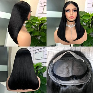 Perruque Bob Lace Closure HD 5x5 en Cheveux Humains Brésiliens Vierges Naturels Lisses, Sans Colle, Prix de Gros Abordable - Product Image 3