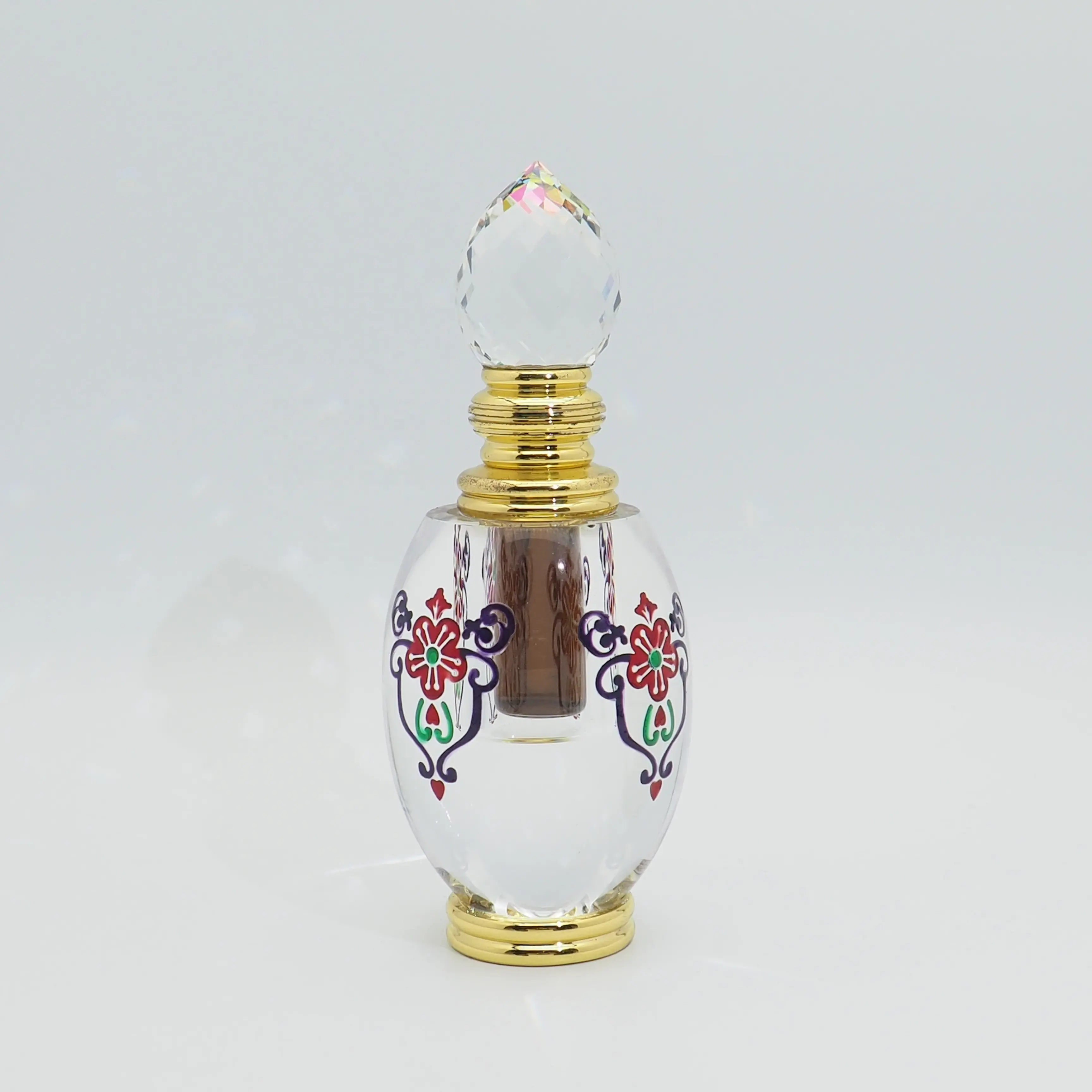Handmalerei-Design 3 ml 6 ml Attar Parfüm-Kristallflasche mit individuellem Logo