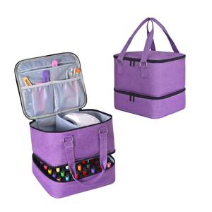 Échantillon gratuit : Organisateur portable en nylon pour vernis à ongles et lampe UV, kit de rangement pour 30 flacons et une lampe UV - Product Image 1