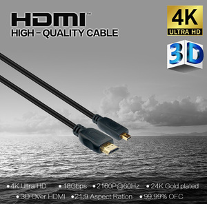 Cáp Zhenfu <span class=keywords><strong>1FT</strong></span> 2FT 3FT 4FT 5FT <span class=keywords><strong>HDMI</strong></span> Loại A Đến Micro <span class=keywords><strong>HDMI</strong></span> Loại D Cho HDTV DV Camera Cáp <span class=keywords><strong>Hdmi</strong></span> 1080P - Product Image 3