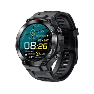 2022 GPS Sport Smartwatch K37 Blutsauerstoff-Herzfrequenz überwachung 480mAh Große Batterie 1,32 "Bildschirm IP68 Wasserdichte Smartwatch