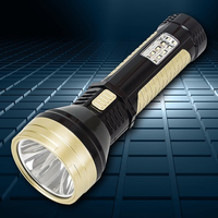 Lampe torche LED haute intensité pour patrouille extérieure, éclairage latéral d'urgence, grande torche de lutte contre les incendies, portée du faisceau de 500 m, indice de protection IP20