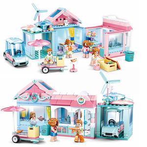 <span class=keywords><strong>Sluban</strong></span> blocs jouets bricolage joyeux journal doux maison jardin filles assemblé blocs de construction - Product Image 1