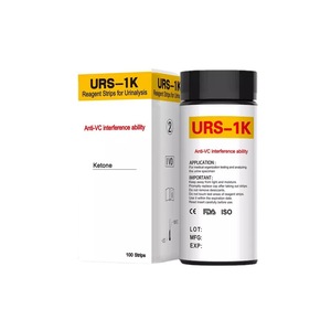 แถบวัดคีโตน URS-1K 100 แถบ ชุดทดสอบปัสสาวะป้องกันการรบกวนจากสาร VC - Product Image 2