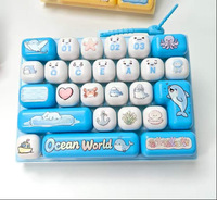 Mainan Gantungan Kunci Keyboard Mini 26 Tombol Halloween, Mainan Tekan Pereda Stres, Liontin Dekompresi Portabel - Grosir