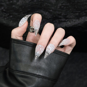 <span class=keywords><strong>Faux</strong></span> ongles pressés faits main, couvrance totale, motifs griffes de dragon, griffes d'aigle, griffes de chat, pré-dessinés avec colle, best-seller en gros - Product Image 4