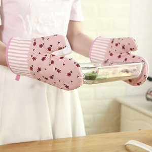 Gants de cuisine isolants en coton pour barbecue, four et micro-ondes, avec doublure matelassée - Product Image 3