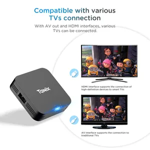 من المصنع وضع جديد Tanix TX1 Allwinner H313 رباعي النواة 1g8gb 2g16gb Android TV BOX tanix tx1 يدعم تصنيع المعدات الأصلية