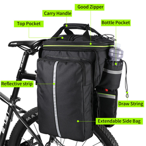 WEST BIKING New Foldable Waterproof MTB Road Bike Bag 25L <b>Large</b> Capacity Travel Luggage Carrier Bicycle Seat Bag - Product Image 6