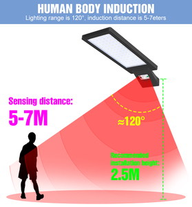 Lampe solaire LED extérieure IP65, lampadaire solaire mural, détection de mouvement, 50W, éclairage extérieur de jardin, étanche, éclairage de vacances - Product Image 6