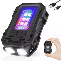 Mini lampe torche à clip pour porte-clés, rechargeable, LED, portable, lampe de poche, petite lampe torche COB d'urgence, lampe torche pour porte-clés, camping