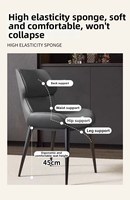 Chaises de salle à manger modernes et luxueuses en cuir PU, pieds en métal, dossier rembourré doux - Écologiques et ergonomiques pour la maison et l'hôtel