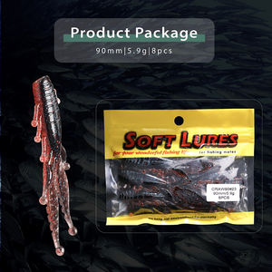 Coquet Banshees souple Wobblers appât poisson bionique calmar poulpe Craw Silicone PVC leurre 8 pièces/sac vente <span class=keywords><strong>en</strong></span> gros inventaire leurre souple - Product Image 5