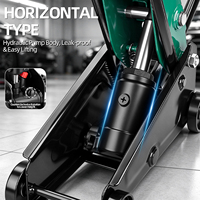 Cric hydraulique horizontal en acier 2T/3T/5T à profil bas pour levage de voitures avec roulettes pivotantes à 360° pour réparation de véhicules