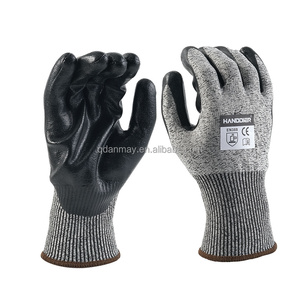 רמת חתוך אנטי 5 ansi a3 4x44c תעשייתי 13 מד hppe אניה חלקה חנקית מצופה מכונאי יד מגן עבודה בטיחות כפפת בטיחות - Product Image 3