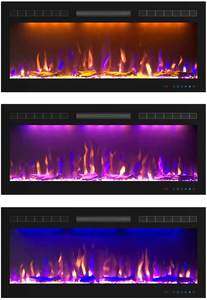 Chimeneas Eléctricas de Alta Calidad Luxstar, <span class=keywords><strong>Chimenea</strong></span> Moderna de Lujo Integrada de 40 Pulgadas con Llama Real y Termostato Ajustable - Product Image 4