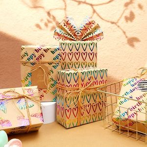 Factory Wholesale Disposable Coated Gift <b>Wrapping</b> <b>Paper</b> 43x300cm Embossing Colorful Roll Packaging - Product Image 3