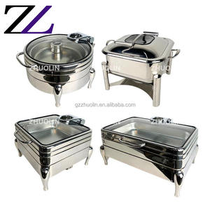 Stations <span class=keywords><strong>de</strong></span> buffet <span class=keywords><strong>de</strong></span> restauration <span class=keywords><strong>de</strong></span> luxe du Moyen-Orient plats <span class=keywords><strong>de</strong></span> shaffing plateau <span class=keywords><strong>de</strong></span> réchauffement des aliments décoration martelée hydraulique 9l or chauffe-plats - Product Image 5