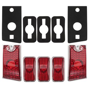Feu de toit de marqueur de cabine LED étanche avec feu antibrouillard à lentille rouge/ambre/fumée pour camionnettes américaines Hummer H2 - Product Image 4