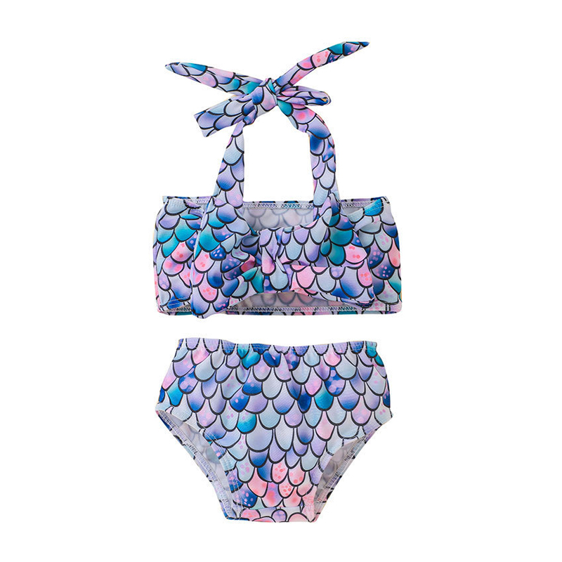 Хлопковый комплект из 2 предметов от производителя, милый детский пляжный купальник для маленьких детей, Детский купальник, бикини, купальник