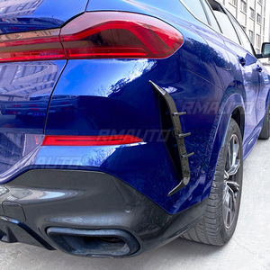 สปอยเลอร์กันชนหลังสีดำเงา ช่องระบายอากาศด้านข้าง ชุดแต่งสำหรับ BMW X6 G06 2019+ แต่งรถ - Product Image 6