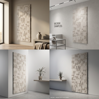 Nouveauté : Carrelage souple en pierre naturelle ivoire, texture 3D, panneau mural pour décoration intérieure et extérieure
