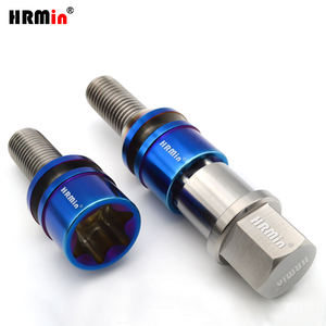 HRMin Ti-6Al-4V tête Torx rondelle flottante boulon de roue <span class=keywords><strong>antivol</strong></span> boulon en titane M12 * 1.5*28mm avec <span class=keywords><strong>clé</strong></span> en titane pour voiture de course - Product Image 2