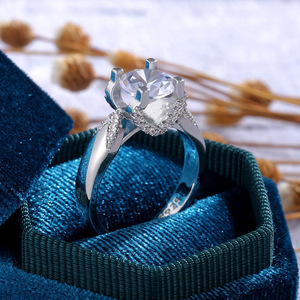 Anello F652 in oro bianco con diamante taglio brillante rotondo, colore G naturale, gioiello da fidanzamento da donna - Product Image 3