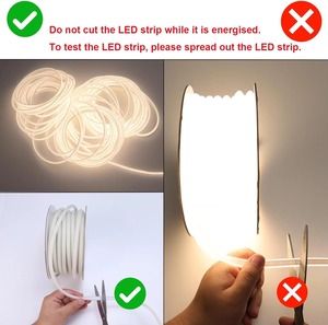 Bande lumineuse LED COB néon étanche IP65 AC220V, 288 LED, bande lumineuse LED en silicone pour la décoration de jardin et de Noël - Product Image 2
