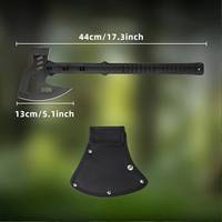Hache tactique d'extérieur et marteau multi-usage, hache de survie en acier inoxydable pour le camping, manche durable en TPU