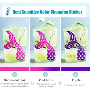 Étiquette autocollante thermosensible personnalisée à changement de couleur pour produits d'extérieur, impression vinyle avec logo détecteur de température - Product Image 5