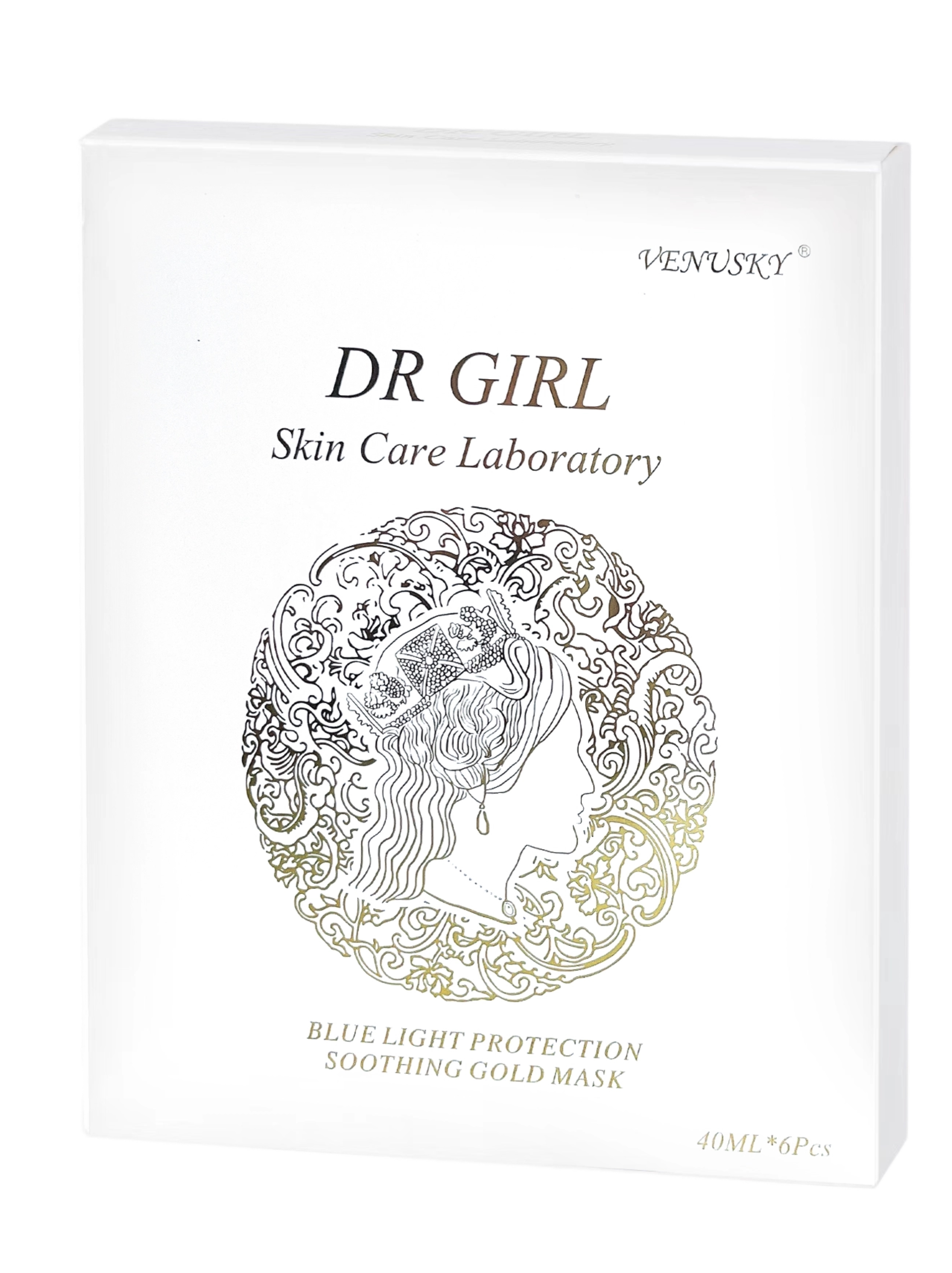 Anti-Blue Light Moisturizing Soothing Gold Foil Mask 40ml6ชิ้น