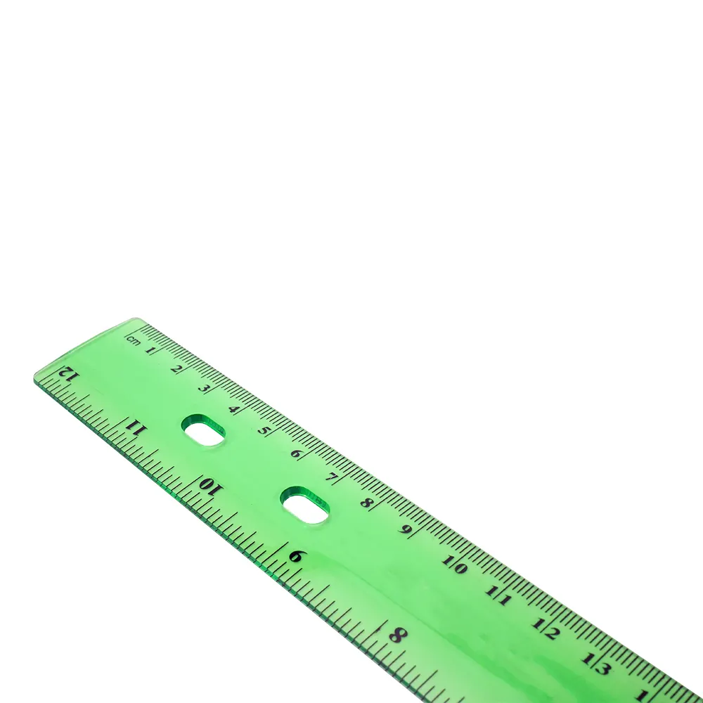 Règle de mesure en plastique de 30cm 12 pouces avec échelles métriques et impériales