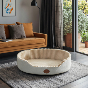 מפעל סיטונאי יוקרה xl לסביבה בית כלב קטיפה רך כלב עם התחממות תכונה דפוס מוצק לשימוש בחורף - Product Image 1