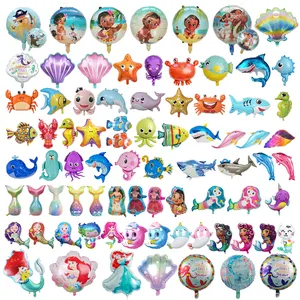 New Sea Animal Balloons Under-water World Lobster White Shark Aluminum Foil Balloon For Birthday Party Decoration Supplies