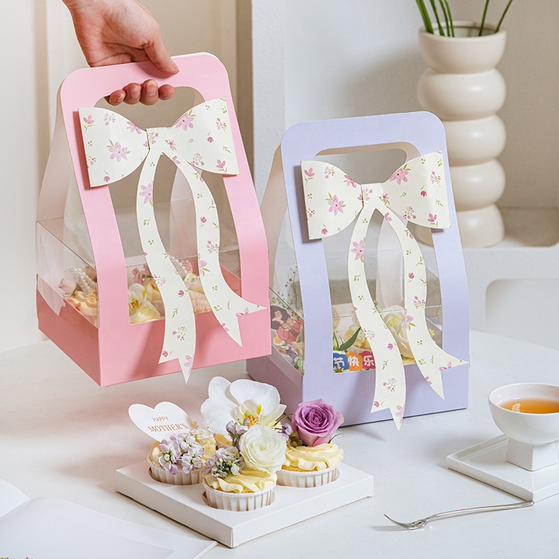 XJH 6 Holes Clear Plastic Cupcake