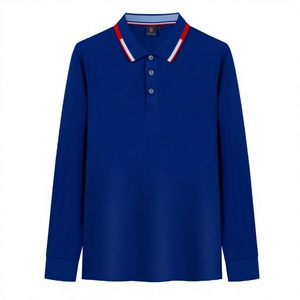 เสื้อโปโลผู้ชายแบบใหม่ ปรับแต่งได้ตามสั่ง ขายส่ง สีพื้น ผ้าฝ้าย สไตล์ลำลอง วินเทจ ทรงเข้ารูป ปกคอพับ ระบายอากาศได้ดี เหมาะสำหรับฤดูใบไม้ร่วง - Product Image 3