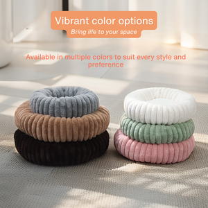 Оптовая продажа от производителя, роскошная плюшевая круглая кровать для домашних животных, удобная моющаяся кровать для кошек и собак, для маленьких, средних и больших размеров XL - Product Image 6