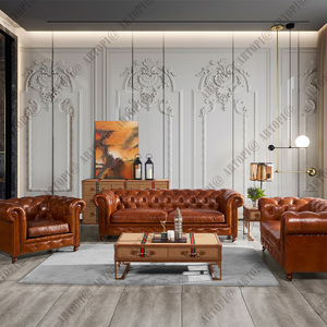 Mobili d'epoca genuino divano in pelle mobili <span class=keywords><strong>antichi</strong></span> chesterfield trapuntato <span class=keywords><strong>divani</strong></span> living room furniture divano set - Product Image 6