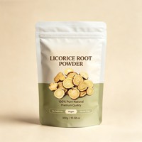 Poudre d'extrait de racine de réglisse 100% naturelle de qualité alimentaire 10:1 Extraction par solvant en vrac