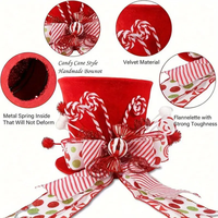Faltbarer Weihnachtsbaumspitzen-Dekor: Süßigkeiten-Lollipop-Hexenbeine aus Plüsch – Weihnachtsbaumspitzen-Ornament für Feiertagspartys und Heimdekoration