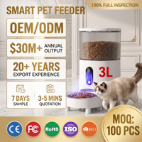Comedero Inteligente Automático para Mascotas con Cámara, Control por Aplicación Tuya, Alimentación Programada, Dispensador de Comida para Gatos con WiFi Inteligente, 3L, con Cámara