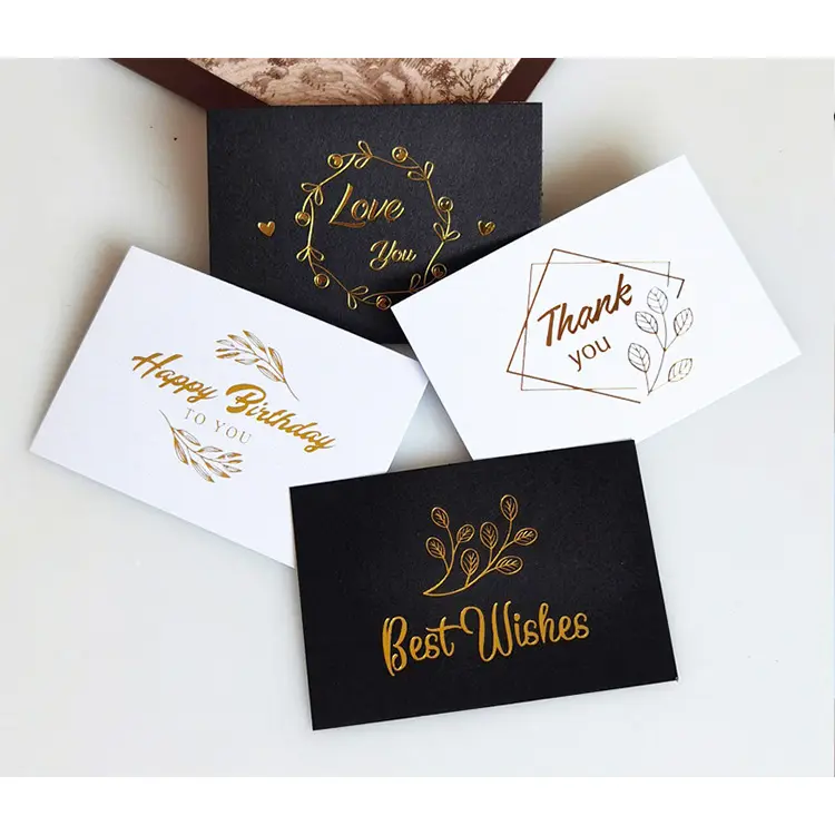 Дешевая индивидуальная открытка для бизнеса, поздравительная открытка с логотипом, печать открытки благодарности
