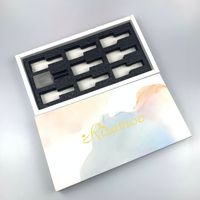Boîtes d'emballage de vernis à ongles de luxe personnalisées, séparateurs en carton pour cosmétiques, gaufrage, pelliculage mat, professionnel, lot de 12 boîtes