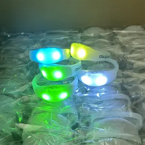 2024 Sản phẩm mới 7 màu sắc Đảng nhấp nháy sản phẩm âm thanh kích hoạt LED Glow Bracelet