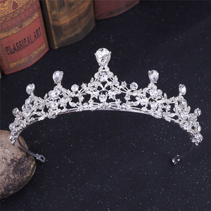 RE3750 คริสตัล Headband แต่งงานเจ้าสาว Diamante เจ้าหญิง Tiara วงมงกุฎเครื่องประดับ Headwear เจ้าหญิง - Product Image 3