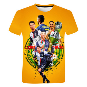 Cristiano <strong>Ronaldo</strong>-Camiseta No.7 3D Printed Shirt for Men Football Casual Round Neck Shirt Tops Star 3D Printing Shirt From Men - Product Image 5