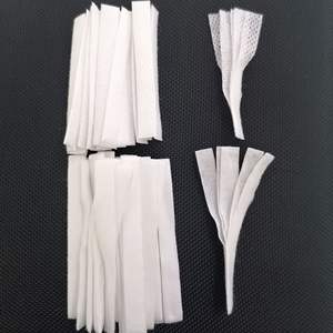 Vente en gros 20 pièces/sac 70*8mm bricolage sain reconstruire des coussinets en maille cinq couches style sergé bandes de coton biologique sans javel naturel - Product Image 5